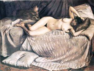 Gustave Caillebotte - Femme Nue Etendue Sur Un Divan (Naked Woman Lying on a Couch)