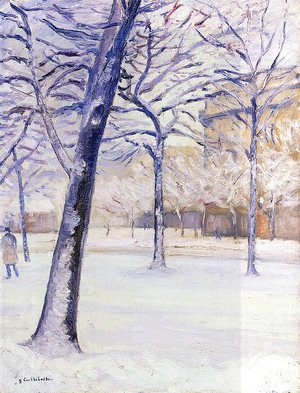 Gustave Caillebotte - Park in the Snow, Paris