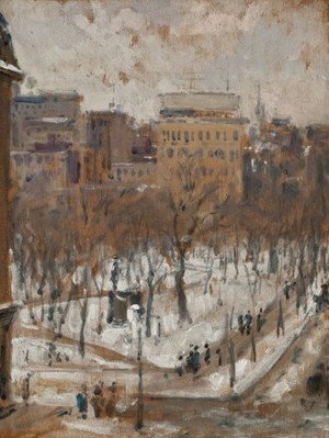 Gustave Caillebotte - Square in Paris, Snowy Weather