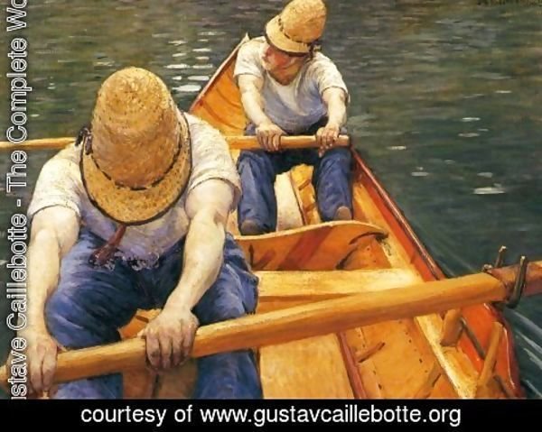 Gustave Caillebotte - Boaters Rowing on the Yerres