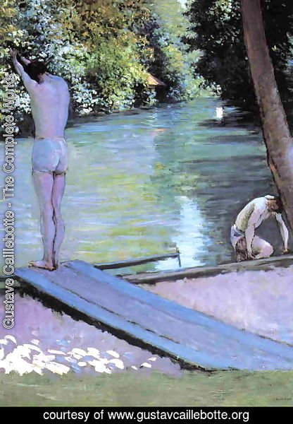 Gustave Caillebotte - Bather Preparing To Dive  Banks Of The Yerres