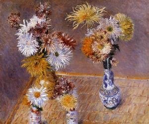 Gustave Caillebotte - Four Vases Of Chrysanthemums