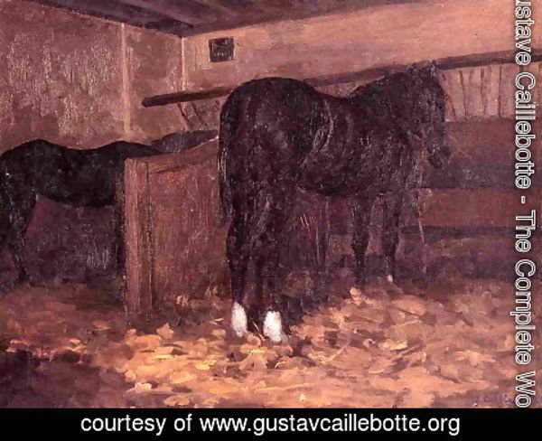 Gustave Caillebotte - Horses In The Stable