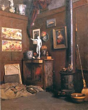 Gustave Caillebotte - Interior Of A Studio With Stove