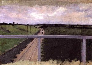 Gustave Caillebotte - Landscape With Railway Tracks