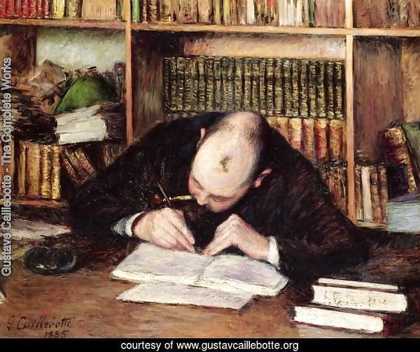 Portrait Of A Man Writing In His Study