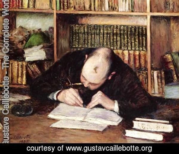 Gustave Caillebotte - Portrait Of A Man Writing In His Study
