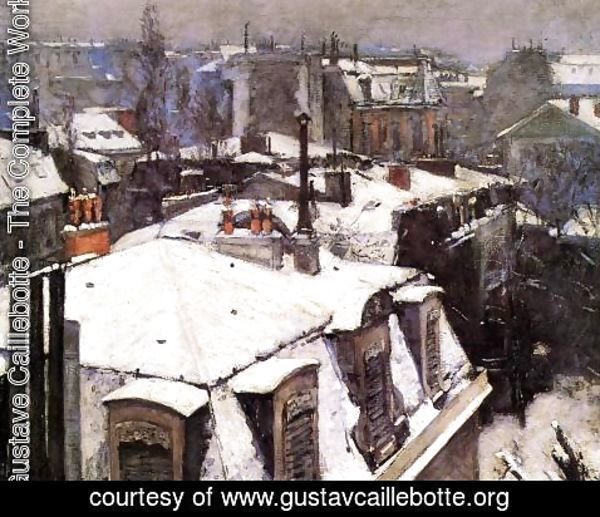 Gustave Caillebotte - Rooftops Under Snow