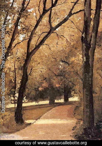Gustave Caillebotte - Yerres  Path Through The Old Growth Woods In The Park