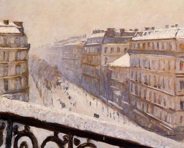 Boulevard Haussmann  Snow by Gustave Caillebotte