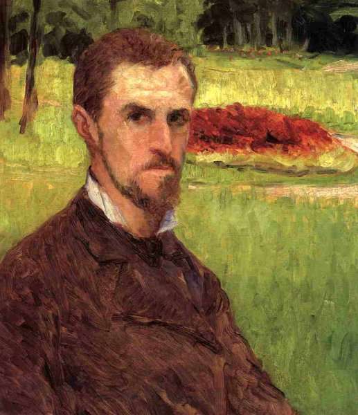 Self Portrait In The Park At Yerres by Gustave Caillebotte
