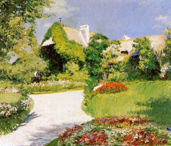 Thatched Cottage at Trouville 1882 by Gustave Caillebotte