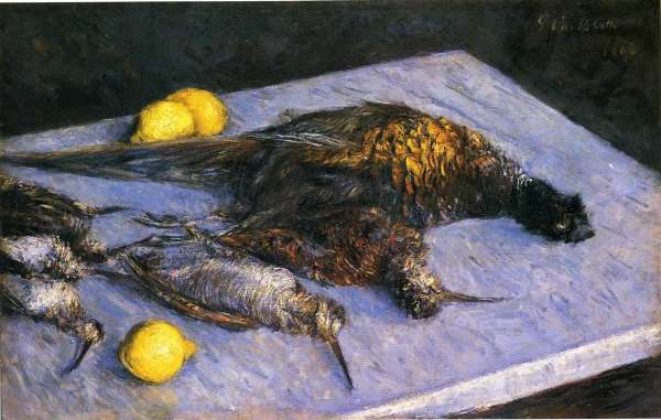 Game Birds And Lemons by Gustave Caillebotte