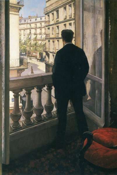 A Young Man At His Window by Gustave Caillebotte