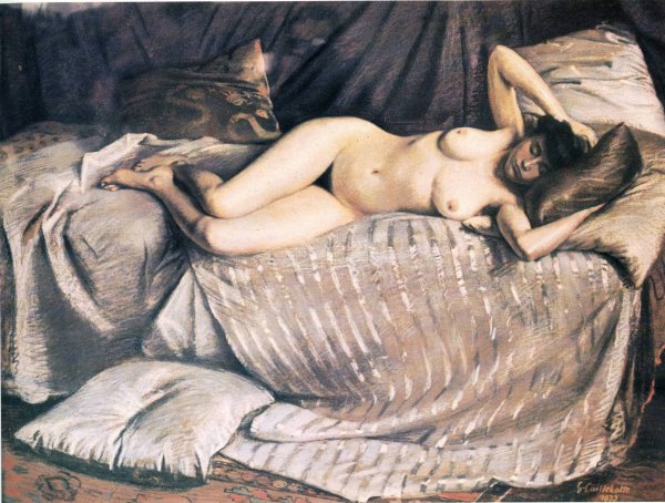 Femme Nue Etendue Sur Un Divan (Naked Woman Lying on a Couch)