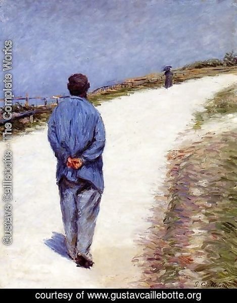 Gustave Caillebotte - Man in a Smock (or Father Magloire on the Road between Saint-Clair and Etretat)