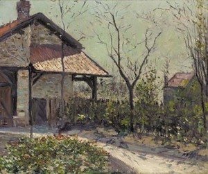 Gustave Caillebotte - Hangar dans le jardin du Petit Gennevilliers