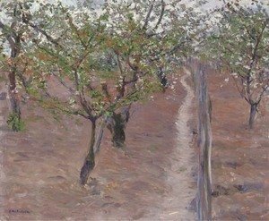 Gustave Caillebotte - Verger, arbres en fleurs, Petit Gennevilliers