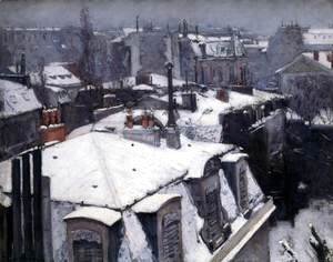 Gustave Caillebotte - Snow-Covered Roofs in Paris