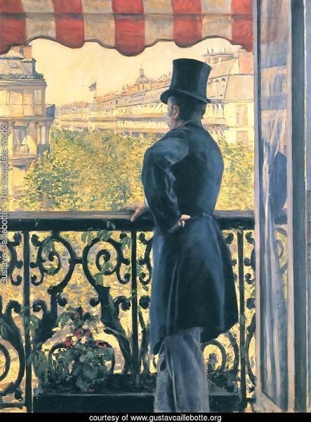 Man on a Balcony, Boulevard Haussmann
