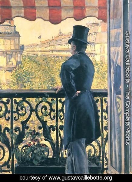 Gustave Caillebotte - Man on a Balcony, Boulevard Haussmann
