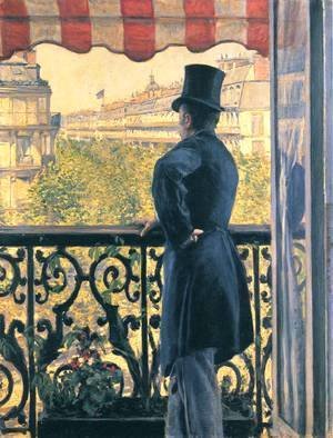 Gustave Caillebotte - Man on a Balcony, Boulevard Haussmann