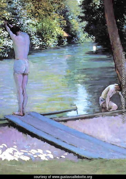 Bather Preparing To Dive  Banks Of The Yerres