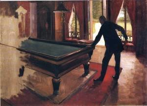 Gustave Caillebotte - Billiards (unfinished)