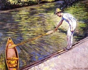 Gustave Caillebotte - Boater Pulling On His Perissoire