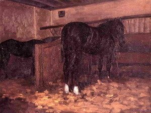Gustave Caillebotte - Horses In The Stable