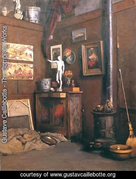 Gustave Caillebotte - Interior Of A Studio With Stove