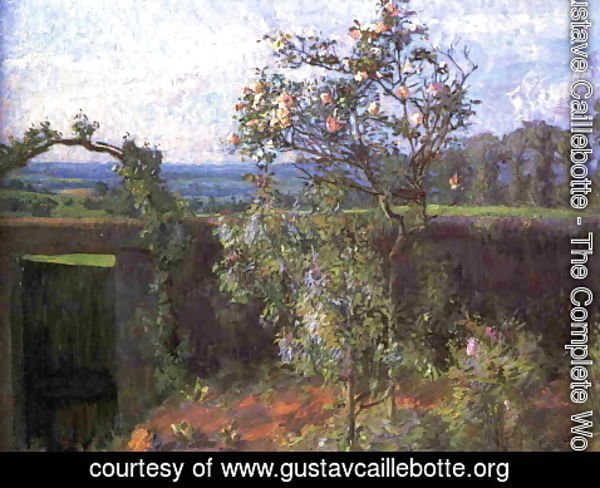 Gustave Caillebotte - Landscape Near Yerres Aka View Of The Yerres Valley And The Garden Of The Artists Family Property