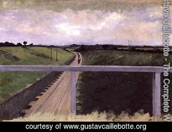 Gustave Caillebotte - Landscape With Railway Tracks