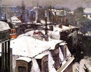 Gustave Caillebotte - Rooftops Under Snow