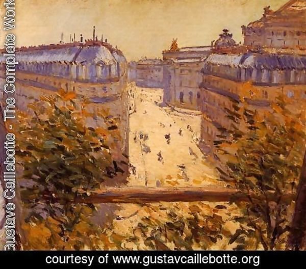 Gustave Caillebotte - Rue Halevy  Balcony View