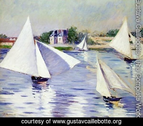 Gustave Caillebotte - Sailboats On The Seine At Argenteuil