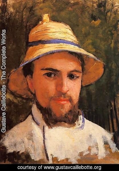 Gustave Caillebotte - Self Portrait (fragment) Aka Self Portrait Wearing A Summer Hat