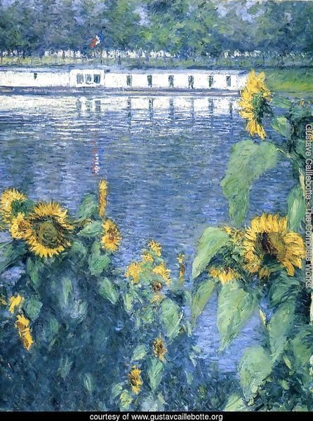 Sunflowers On The Banks Of The Seine