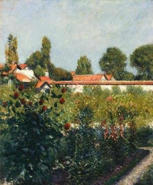 Gustave Caillebotte - The Garden Of Petit Gennevillers  The Pink Roofs